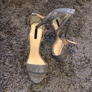 Topshop Glittery sliver shoes